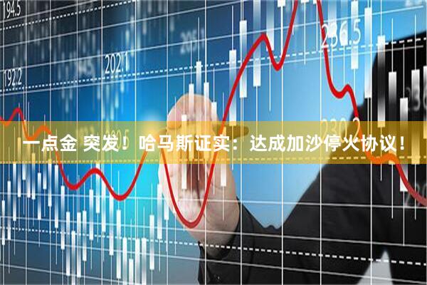 一点金 突发！哈马斯证实：达成加沙停火协议！